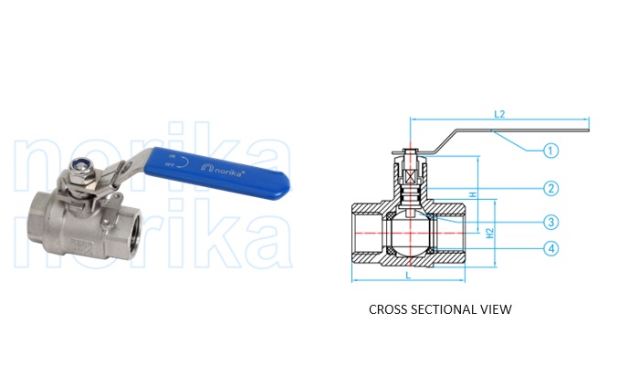 Handle Ball Valve - Stainless Steel 316 Full Bore Ball Valve / 2 Way Ball Valve